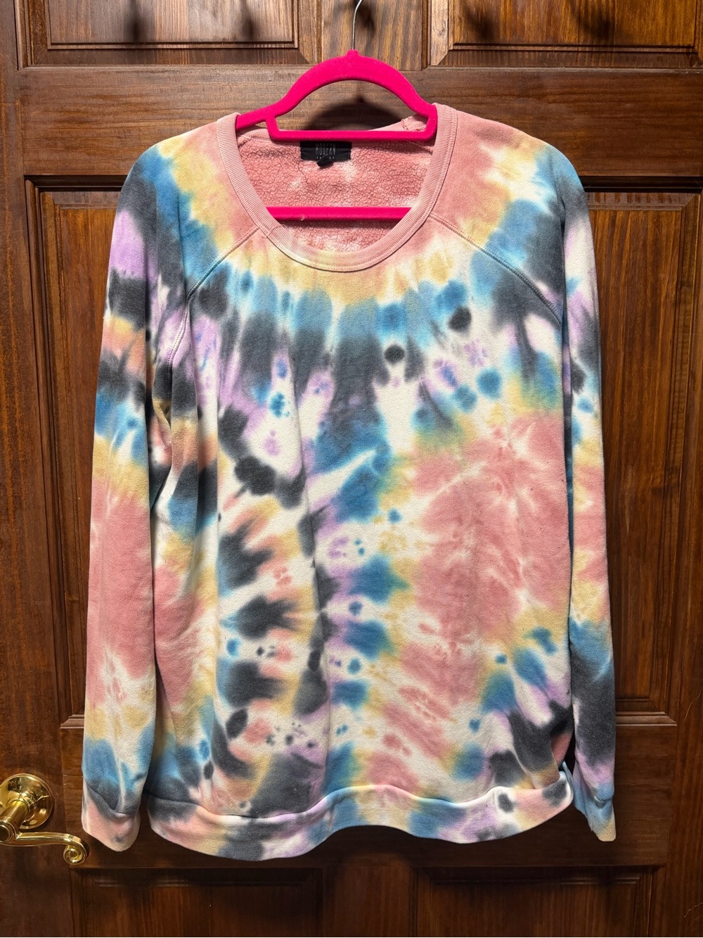 Women's Tie-Dye Crewneck Sweatshirt - Pink Multi